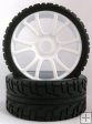 1/8 buggy tires dual 6 spoke wheel and street tire un-mounted 2p